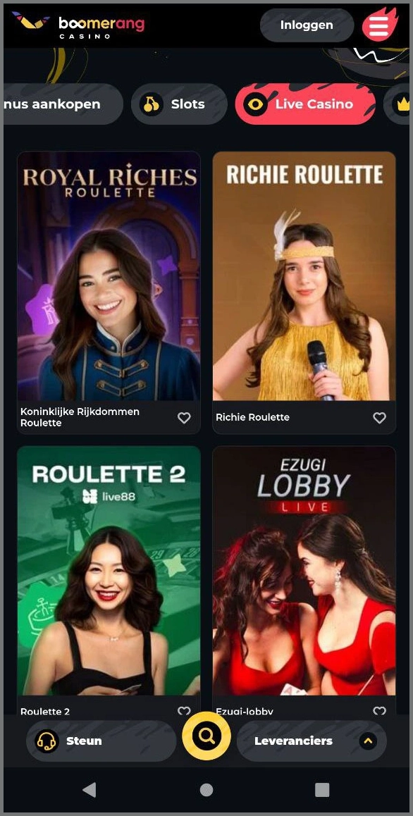 Live-slots in realtime met sfeer bij Boomerang