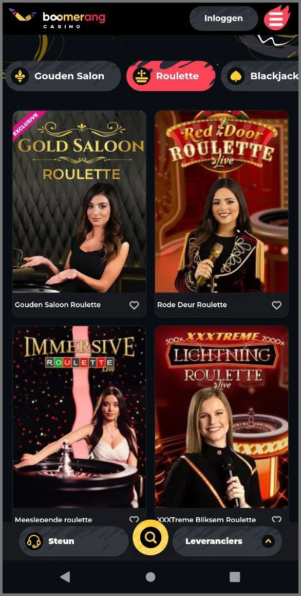 Online roulette-ervaring bij Boomerang